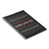 Funny Ugly Merry-kerstpatroon Notitieboek (Rechterzijde)