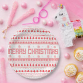 Funny Ugly Merry-kerstpatroon Papieren Bordje (Feest)