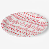 Funny Ugly Merry-kerstpatroon Papieren Bordje (Gekanteld)