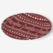 Funny Ugly Merry-kerstpatroon Papieren Bordje (Gekanteld)