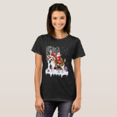 Funny Ugly Santa Riding Jack Russell Terrier Dog C T-shirt (Voorkant volledig)