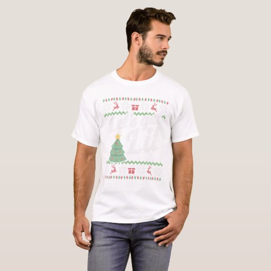 Funny Ugly Sweater Christmas T-shirt (Voorkant volledig)