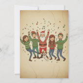 Funny Ugly Sweater Jingle Ball Retro Christmas  Kaart (Achterkant)