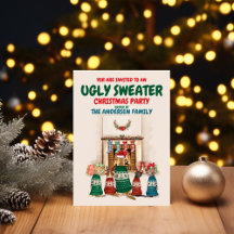 Funny Ugly Sweater Kerstparty met honden