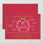 Funny Ugly Sweater-kerstuitnodiging Kaart (Voorkant / Achterkant)