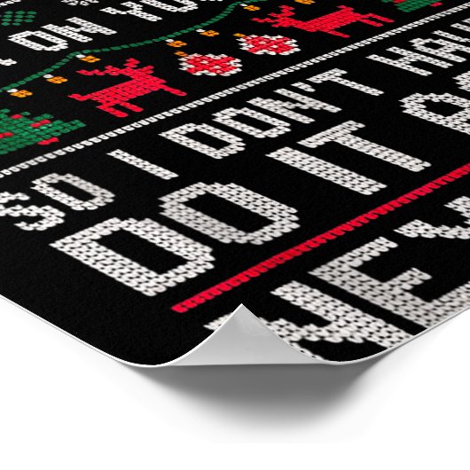 Funny Ugly Sweater To Everyone I Offended This Yea Poster (Hoek)