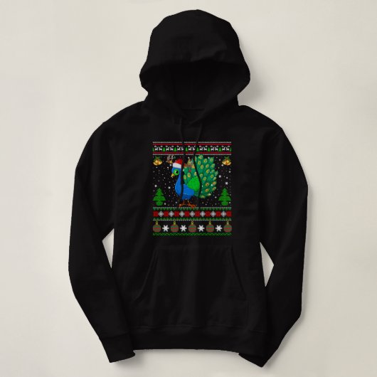 Funny Ugly Sweater Xmas Animals Kerstmis Hoodie (Design voorkant)