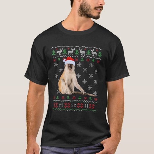 Funny Ugly Sweater Xmas Animals T-shirt (Voorkant)
