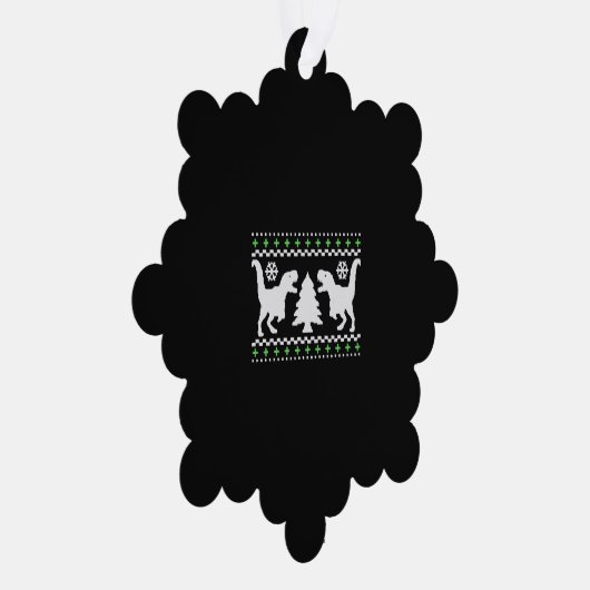 Funny Ugly T REX Kerstmis Ornament Kaart (Rechts)