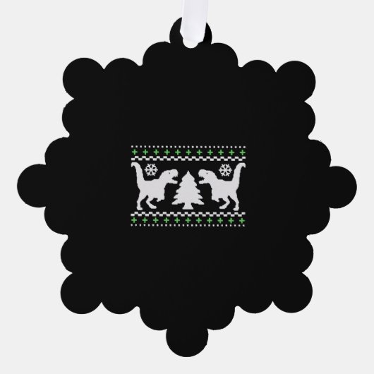 Funny Ugly T REX Kerstmis Ornament Kaart (Voorkant)