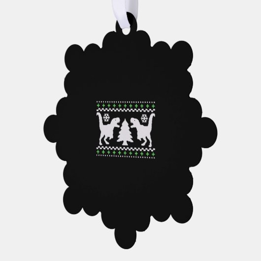 Funny Ugly T REX Kerstmis Ornament Kaart (Links)