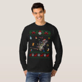 Funny Ugly Xmas Sweater Animals Lights Kerstmis R T-shirt (Voorkant volledig)