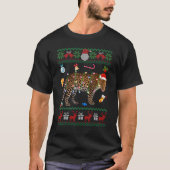 Funny Ugly Xmas Sweater Animals Lights T-shirt (Voorkant)