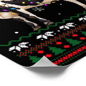 Funny Ugly Xmas Sweater Dairy Cow Farmer Lights Ch Poster (Hoek)