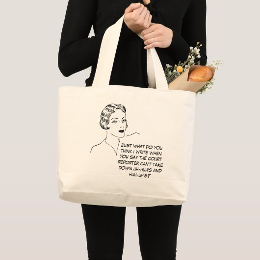 Funny Uh-huh, Huh-uh Court Reporter Canvas tas (Voorkant (product))
