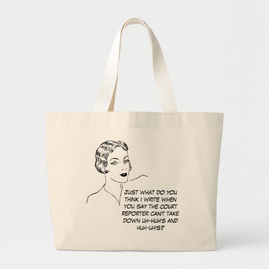 Funny Uh-huh, Huh-uh Court Reporter Canvas tas (Voorkant)