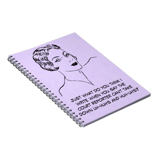 Funny Uh-huh, Huh-uh Court Reporter Journal Notitieboek (Rechterzijde)