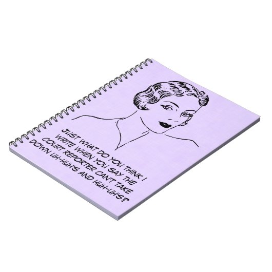 Funny Uh-huh, Huh-uh Court Reporter Journal Notitieboek (Linkerzijde)