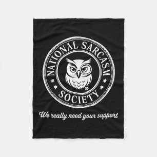 Funny Uil Sarcasme Society Witty Quote Sarcastisch Fleece Deken
