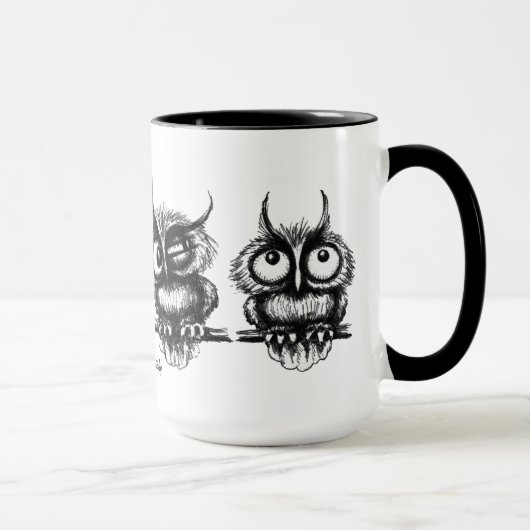 Funny uilt de mok van de inkttekenkunst van de pen (Rechts)