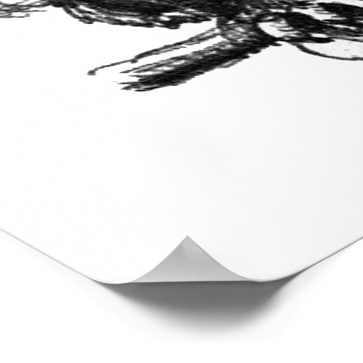 Funny uilt poster voor inkttekenkunst (Hoek)