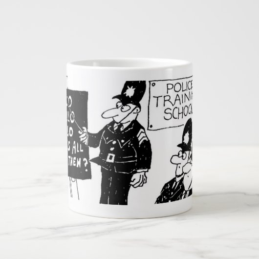 Funny UK Police Training School Grote Koffiekop (Voorkant)