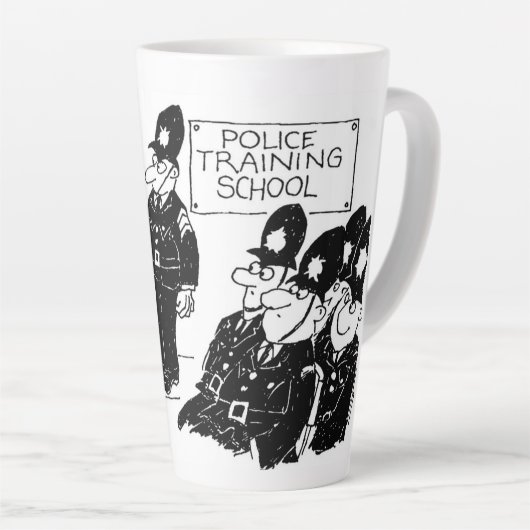 Funny UK Police Training School Latte Mok (Rechterhoek)