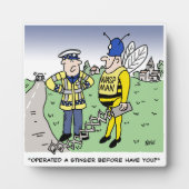 Funny UK Traffic Police Cartoon Fotoplaat (Voorkant)