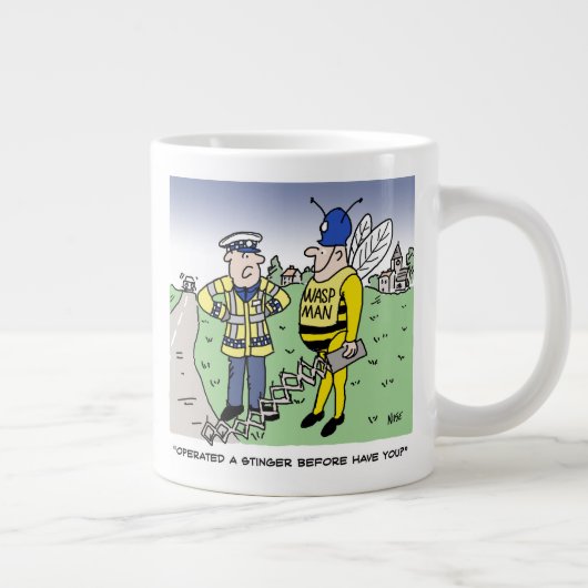 Funny UK Traffic Police Cartoon Grote Koffiekop (Rechts)
