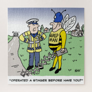 Funny UK Traffic Police Cartoon Legpuzzel