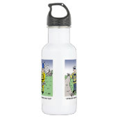 Funny UK Traffic Police Cartoon Waterfles (Achterkant)
