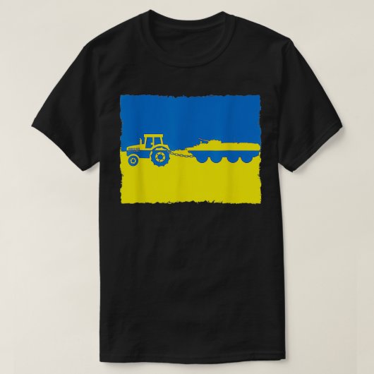 Funny Ukraine Farmer Tractor Stealing A Russian Ta T-shirt (Design voorkant)