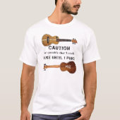 Funny Ukulele Attach tot ik T-Shirt ga zetten (Voorkant)