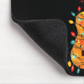 Funny Ukulele Christmas Graphics Lights Lover Play Muismat (Hoek)