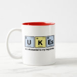Funny Ukulele en Science Mok<br><div class="desc">Deze hilarische mok zegt: "Ukes zijn elementair voor mijn wezen." Dit is een groot geschenk voor iedereen in de wetenschap, de chemie en/of de ukuleles. Perfect cadeau voor elke wetenschap die iemand heeft die een sopraan, concert, tenor of baritone ukulele heeft gemaakt. Geef dit cadeau aan elke wetenschap of ukulele...</div>