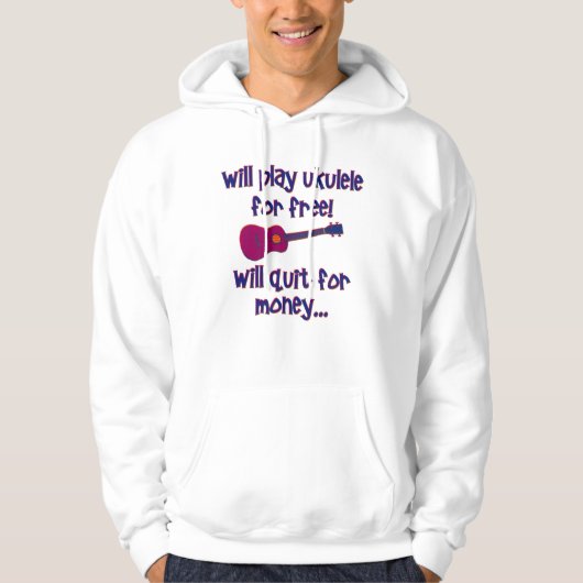 Funny Ukulele Hoodie (Voorkant)