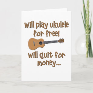 Funny Ukulele Kaart