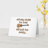 Funny Ukulele Kaart (Gele Bloem)