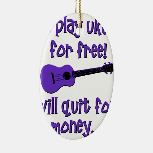Funny Ukulele Keramisch Ornament (Rechts)