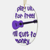 Funny Ukulele Keramisch Ornament (Links)