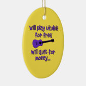 Funny Ukulele Keramisch Ornament (Rechts)