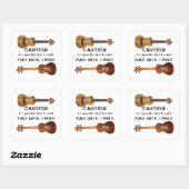 Funny Ukulele Musician Humor Vierkante Sticker (Vel)