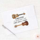 Funny Ukulele Musician Humor Vierkante Sticker (Envelop)