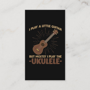 Funny Ukulele Quote voor Guitar Musician Visitekaartje