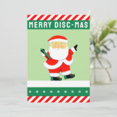 Funny Ultimate Frisbee Feestdagenkaart (Staand voorkant)