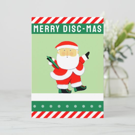 Funny Ultimate Frisbee Feestdagenkaart (Staand voorkant)