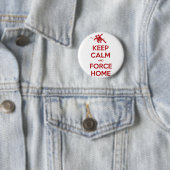 Funny Ultimate Frisbee- Keep Calm and Force Home Ronde Button 5,7 Cm (In situ)
