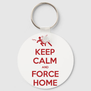 Funny Ultimate Frisbee- Keep Calm and Force Home Sleutelhanger