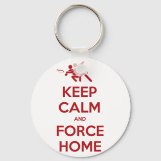 Funny Ultimate Frisbee- Keep Calm and Force Home Sleutelhanger