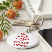 Funny Ultimate Frisbee- Keep Calm and Force Home Sleutelhanger (Zijkant)